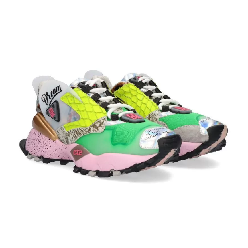 Outlet Exé Shoes Sapatilha 928-3 - Green/Pink